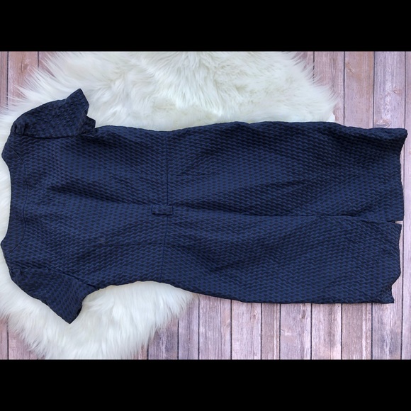 Boden Fitted Dress Navy Black Polka Dot - Picture 2 of 4